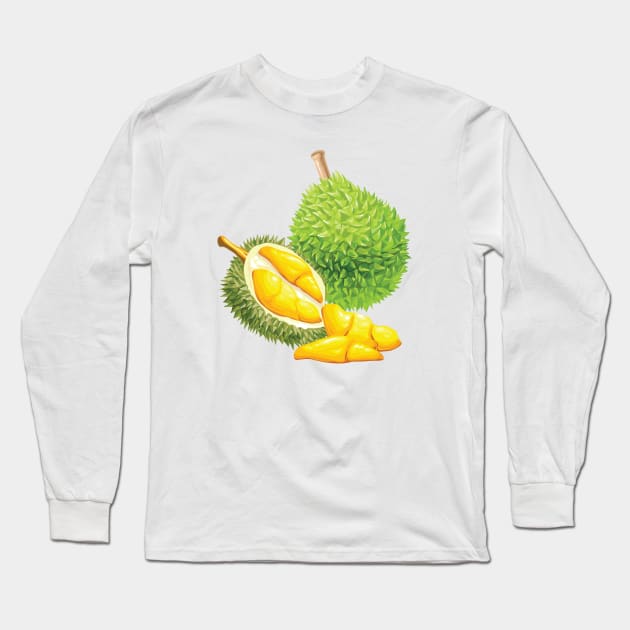 Durian Long Sleeve T-Shirt by KC Happy Shop